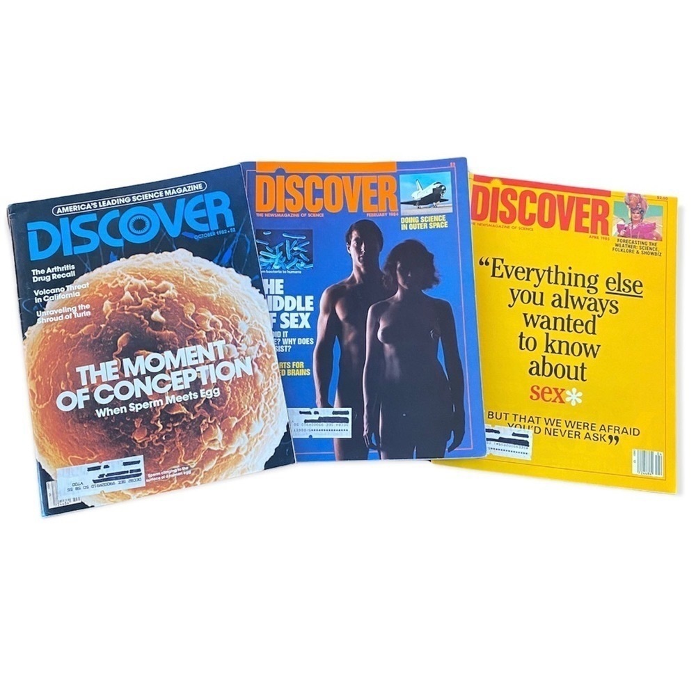Vintage Discover The Newsmagazine of Science Lot of 3 Magazines Sex/Conception - Picture 1 of 16